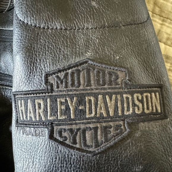 Harley-Davidson Men's Spencer Reflective Black Leather Jacket - Picture 5 of 7